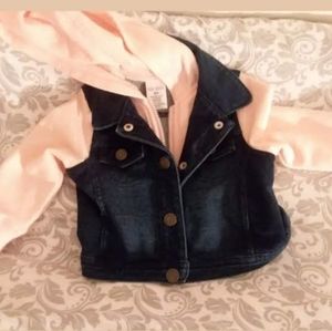 6 month denim zip up